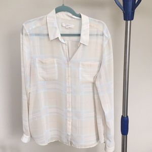 Loft button up blouse